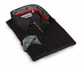 Go-To  Button-Up  Shirt With Contrast Details // Black // Contemporary Fit (Regular)